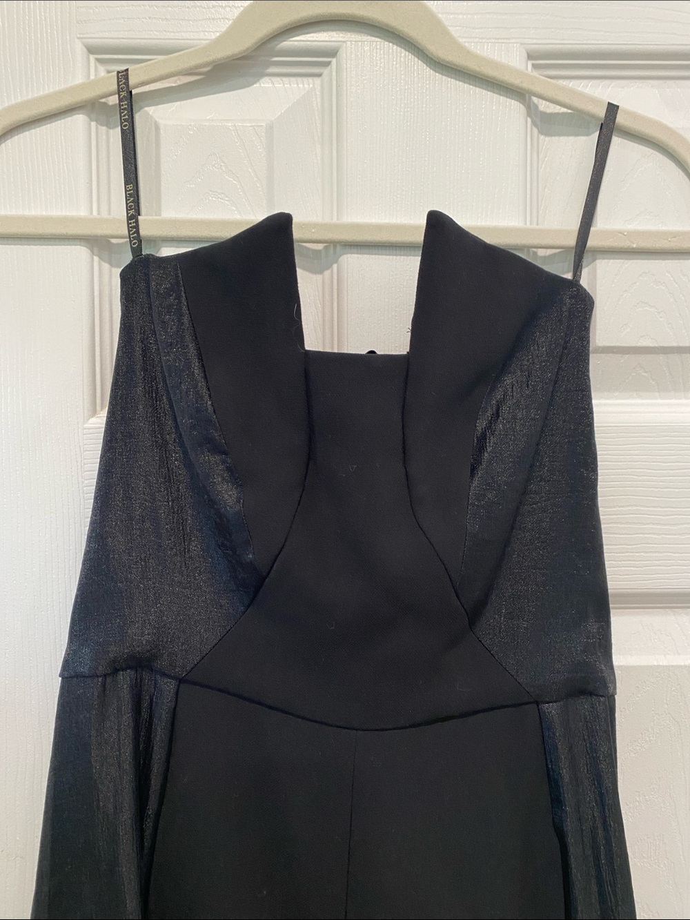 Black Halo Black Strapless Romper Size 6